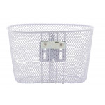 Detský kovový košík na riadidlá Biely